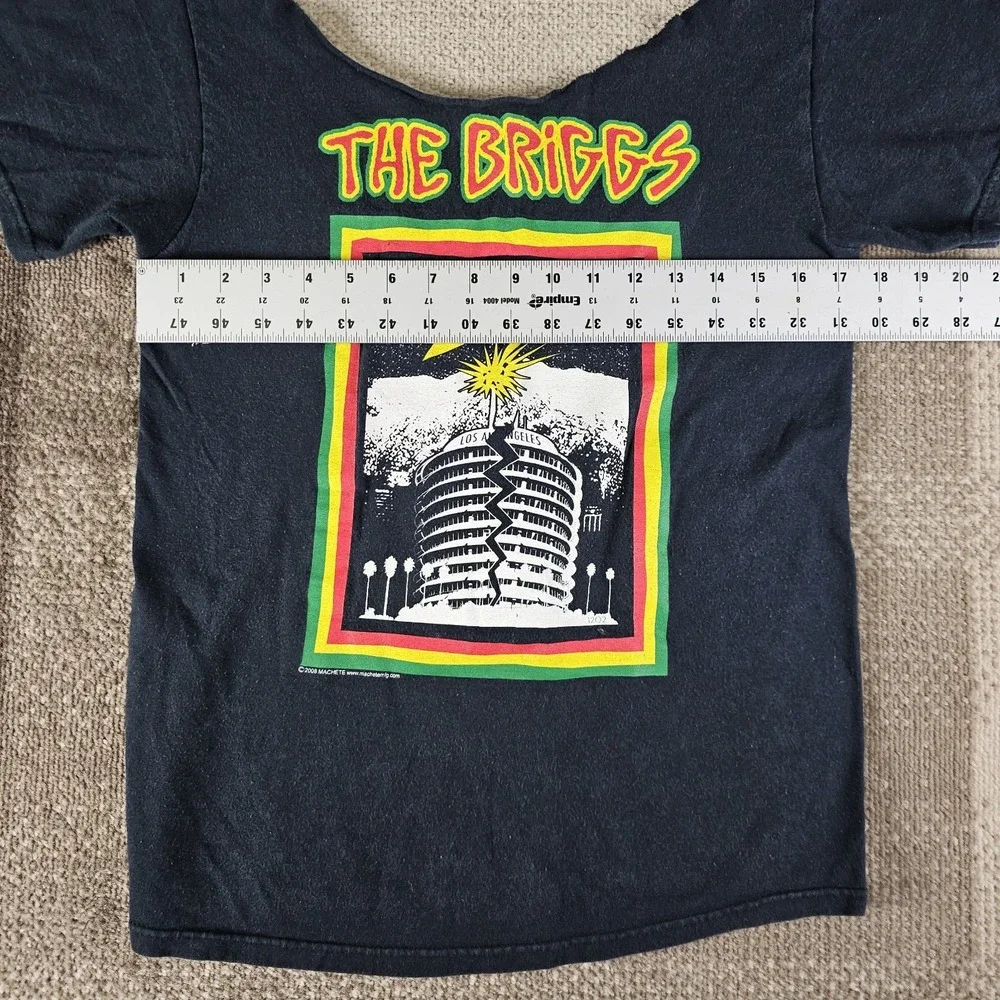Y2K‎ The Briggs punk rock concert tshirt LA RARE Adult Size M Black Disbanded 08